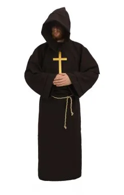 All Colours UK MADE Adult Monk Druid Fancy Dress Costume Halloween