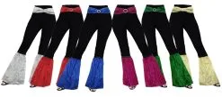 1960 70s Sequin Flares Covers & Belt Disco Soul Funk Dance Fancy Dress Set