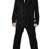 Mens Pinstripe Gomez The Addams Family Halloween Fancy Dress Costume