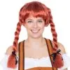 Auburn Bavarian Fraulein Pigtail Plaits Oktoberfest German Fancy Dress Wig