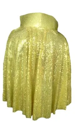 Adult Rock N Roll 50s 60s Gold The King Cape Sequin Fancy Dress UK