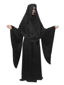 Ladies Deluxe Black Widow Dark Sorceress Scary Halloween Fancy Dress Costume