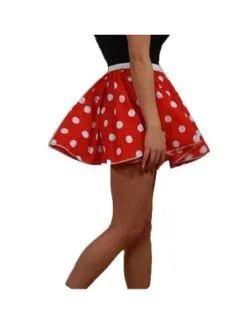 Adults Polka Dot 15" Skater Skirt Full Circle Fancy Dress 60s 70s Roller Girl -Halloween Shop apisntscw 97218.1646045670