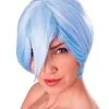 Ladies Blue & White Manga Cosplay Cartoon Wig Fancy Dress Accessory