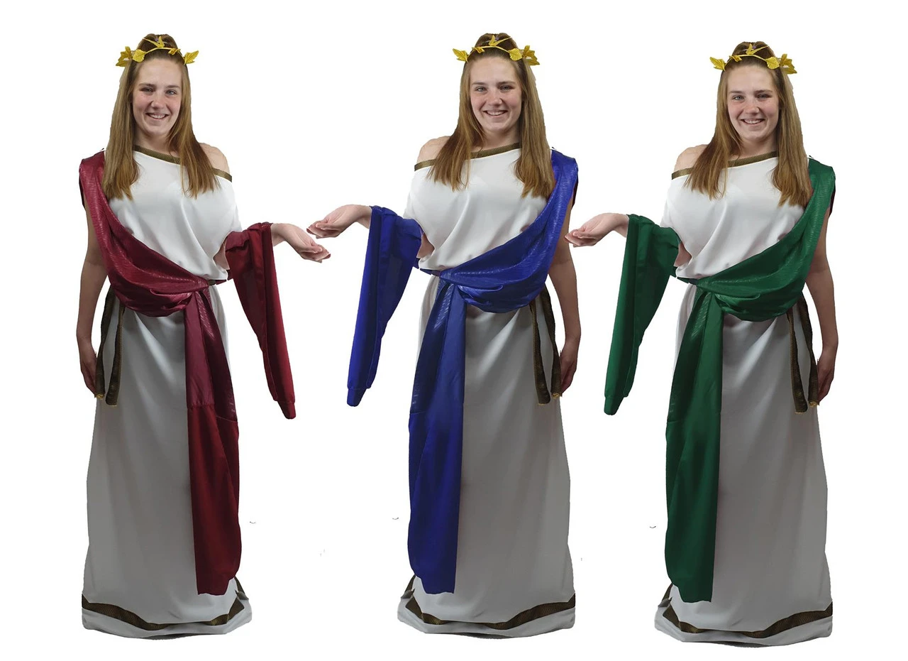 Ladies Greek Goddess Roman Senator Grecian Mythology Toga Robes Historical Fancy Dress Costume 1 Ladies Greek Goddess Roman Senator Grecian Mythology Toga Robes Historical Fancy Dress Costume