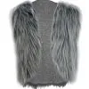 Childs 8-12 Yrs Grey Wolf Animal Faux Fur Waistcoat Arctic Fancy Dress