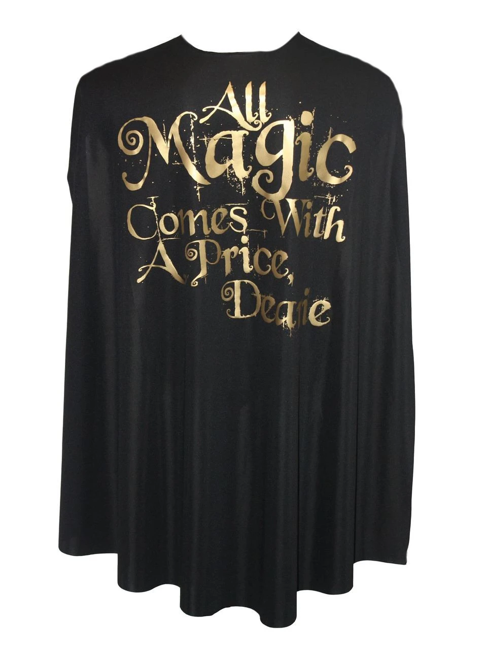 Once Upon A Time Cape 35" Black All Magic Comes With A Price Mr Gold 1 Once Upon A Time Cape 35" Black All Magic Comes With A Price Mr Gold
