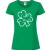 Ladies Ireland Green Eirinn Go Brach Irish St.Patricks Day Shamrock T-Shirt