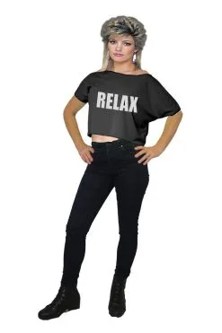 1980's 80's 1990's 90's Off The Shoulder Pop Icon & Movie TV Film Slogan Crop Top -Halloween Shop bcaff315 edad 457e a899 4ff769f1184e 12613.1643207147