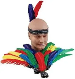 Indian Head Band Blue Green Orange Feather Chief Squaw Western Fancy Dress -Halloween Shop c08682f8 404e 40b0 9124 49a4016a8d59 00282.1617797961