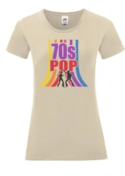 Ladies 1970's Pop Disco Dance Music Retro Dancers T-Shirt