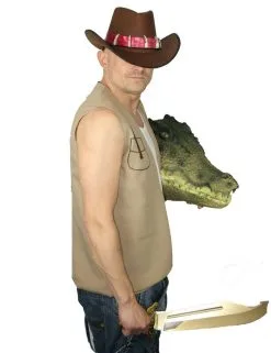Crocodile Mick Dundee Australian Fancy Dress Costume Hat & Waistcoat -Halloween Shop c6a6b9ea 609a 4340 a112 c3b3ddde8b93 29431.1674746822