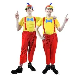 Adults Traditional Tweedle Dee Tweedle Dum World Book Day Wonderland Fancy Dress Costume [2 Sizes]
