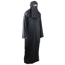 Adults Black Traditional Burqa Muslim Chadri Burka Hijab Arabian Fancy Dress [3 Sizes]