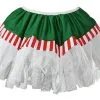 Festive Christmas Elf Candy Cane Tutu Skirt Santa's Little Helper Fancy Dress