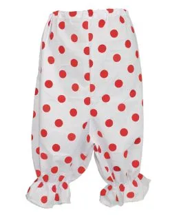 Childs White & Red Polka Dot Panto Dame Bloomers Pantomime Fancy Dress [2 Sizes]