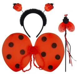 3 Piece Ladybird Wings & Headband Kit Lady Bug Insect World Book Day Fancy Dress