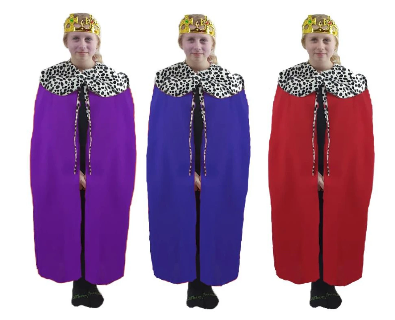 Children's Kings Cloak & Plastic Crown Nativity Wise Men Christmas Fancy Dress 3 Children's Kings Cloak & Plastic Crown Nativity Wise Men Christmas Fancy Dress - Image 3