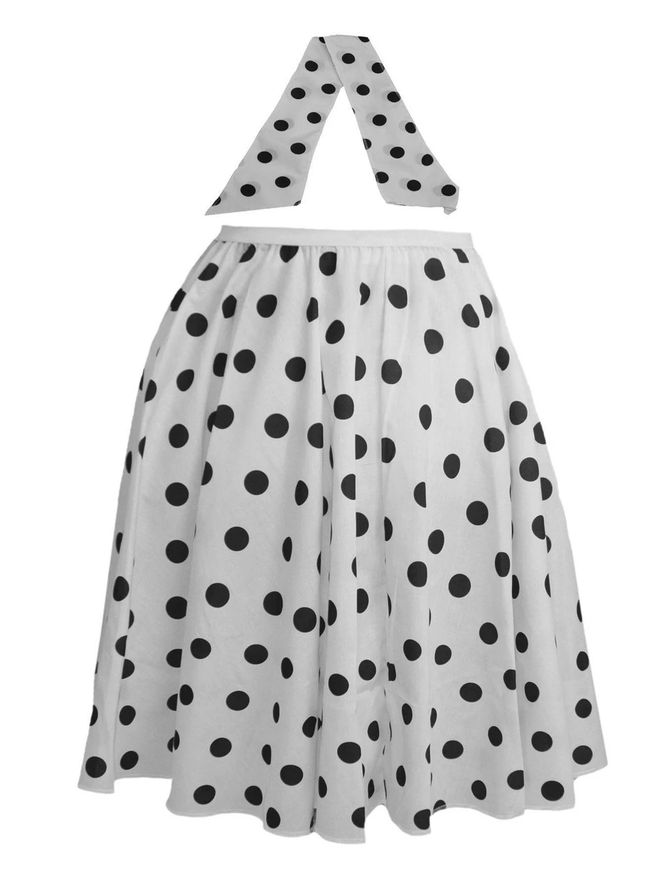 Adults 22" Polka Dot Spot Rockerbilly Rock N Roll Skirt & Neck Scarf 1950s Fancy Dress 31 Adults 22" Polka Dot Spot Rockerbilly Rock N Roll Skirt & Neck Scarf 1950s Fancy Dress - Image 31