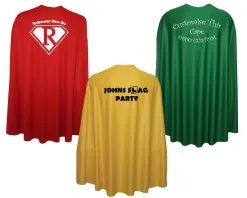 Adults Custom Printed 35" Super Hero Cape Corprate Promotional Event Team Building Capes