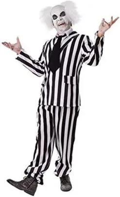 Adults Crazy Beetlejuice Movie Ghost Halloween Fancy Dress Costume [Standard]