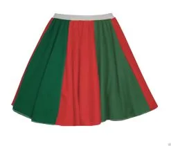 Womens Portugal National Flag Panel Skater Skirt Patriotic Supporters Fancy Dress [2 Sizes]