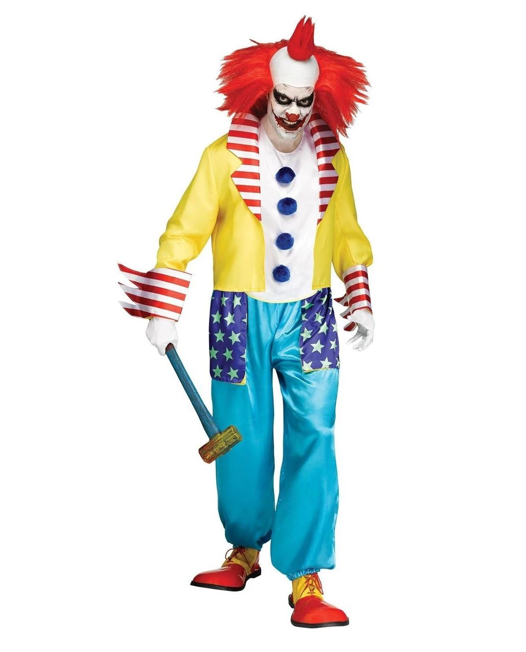 Mens Wicked Circus Horror Clown Master Halloween Fancy Dress Costume 1 Mens Wicked Circus Horror Clown Master Halloween Fancy Dress Costume
