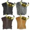 Adults Asterix Viking Faux Fur Waistcoat & Horned Helmet Norse Fancy Dress Set
