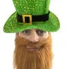 St Patricks Ireland Paddys Day Irish Leprachaun Hat & Beard Fancy Dress Costume Accessories