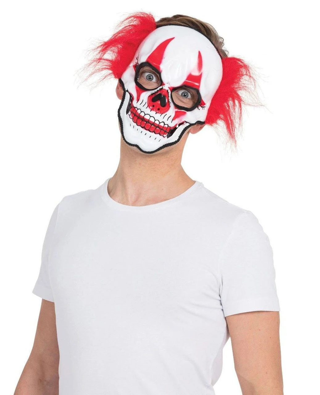 Adult Horror Crazy Clown Skull Mask Fancy Dress Halloween Accessory 1 Adult Horror Crazy Clown Skull Mask Fancy Dress Halloween Accessory