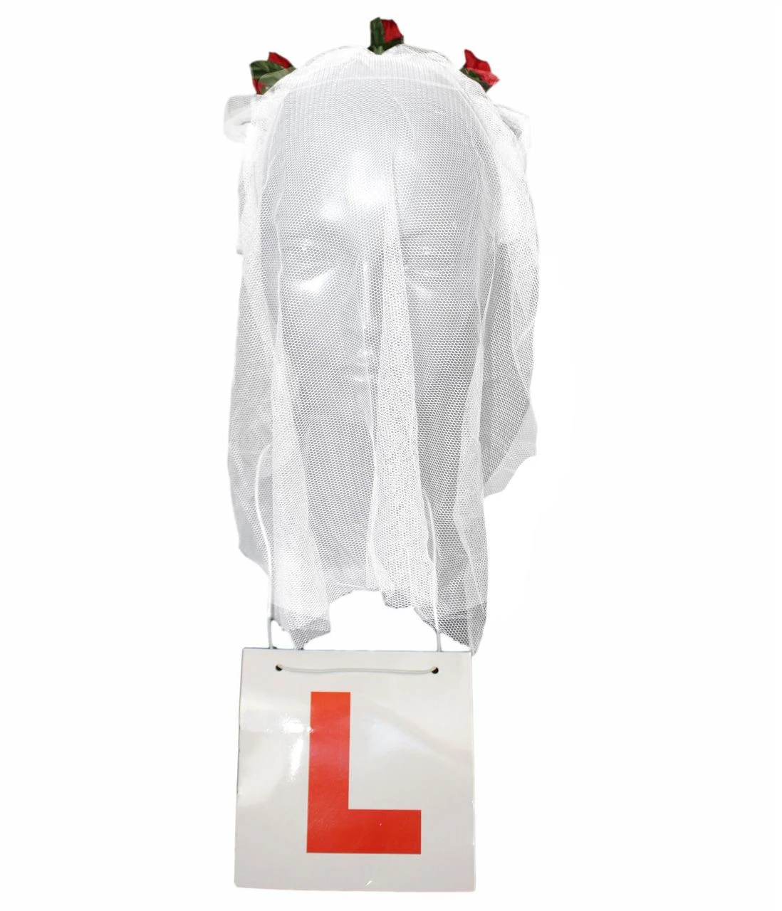 Ladies Night Hen Do L-Plates & Rose Veil Bride To Be Fancy Dress Accessory 1 Ladies Night Hen Do L-Plates & Rose Veil Bride To Be Fancy Dress Accessory
