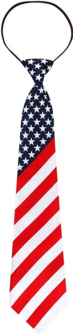 USA Windsor Knot Fotmal Tie Stars & Stripes America 4th July Uncle Sam Donald Trump