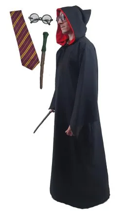 Adults School Boy Wizard World Book Day Halloween Fancy Dress Costume [One Size]