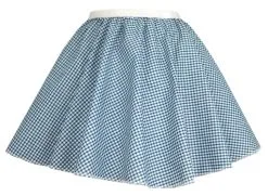 Ladies Blue Gingham 15" Harvest Time Skater Skirt Cowgirl Fancy Dress